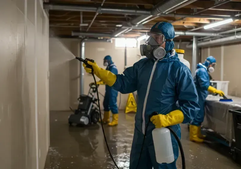 Basement Sanitization and Antimicrobial Treatment process in Tigard, OR